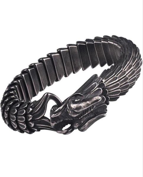hiphop dragon viking bracelet men vintage stainless steel biker link chain punk rock mens titanium steel christmas bracelet bangle7549943, Black
hiphop dragon viking bracelet men vintage stainless steel biker link chain punk rock mens titanium steel christmas bracelet bangle7549943, Black