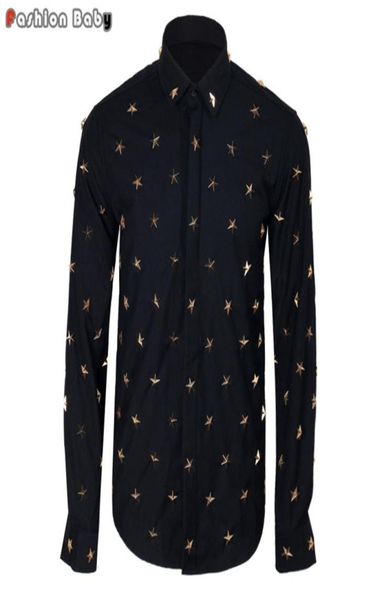 men039s metal stars rivets long sleeve dress casual shirt black cool euro american fashion party shirts quality9703331, White;black
men039s metal stars rivets long sleeve dress casual shirt black cool euro american fashion party shirts quality9703331, White;black