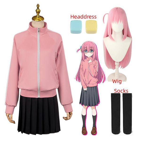 theme costume gotou hitori cosplay bocchi the rock gotou hitori cosplay costume jk uniform pink jacket skirt wig suit halloween women clothe, Black;red
theme costume gotou hitori cosplay bocchi the rock gotou hitori cosplay costume jk uniform pink jacket skirt wig suit halloween women clothe, Black;red