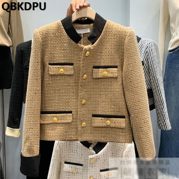 womens jackets womens elegant slim tweed short jackets casual vintage coats spring korean fashion woolen chaquetas sweet chic outwear 230822, Black;brown
womens jackets womens elegant slim tweed short jackets casual vintage coats spring korean fashion woolen chaquetas sweet chic outwear 230822, Black;brown