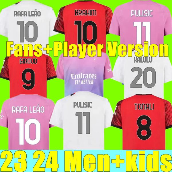 23 24 pulisic koche soccer jerseys 2023 giroud de ketelaere rafa leao ac milans theo s.castillejo reijnders home football shirt special four, Black;yellow
23 24 pulisic koche soccer jerseys 2023 giroud de ketelaere rafa leao ac milans theo s.castillejo reijnders home football shirt special four, Black;yellow
