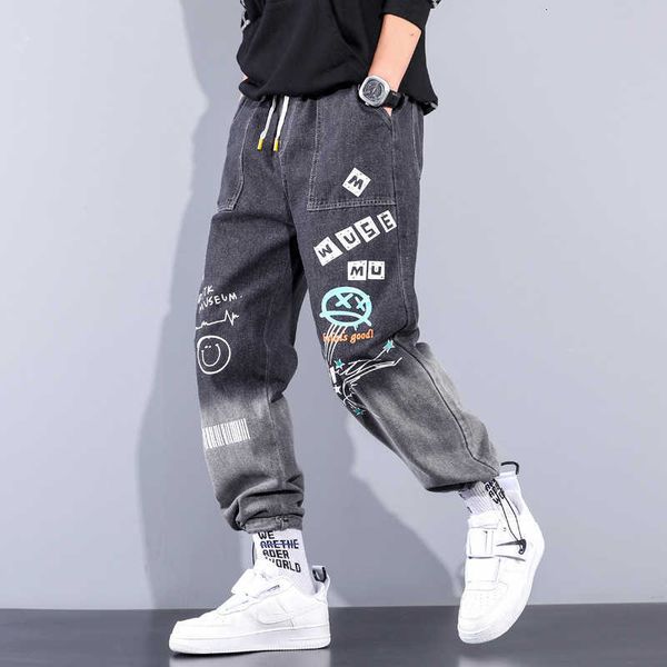 2021 spring work jeans men's fashion brand loose street hip hop small letter printed casual harlan pants, Blue
2021 spring work jeans men's fashion brand loose street hip hop small letter printed casual harlan pants, Blue