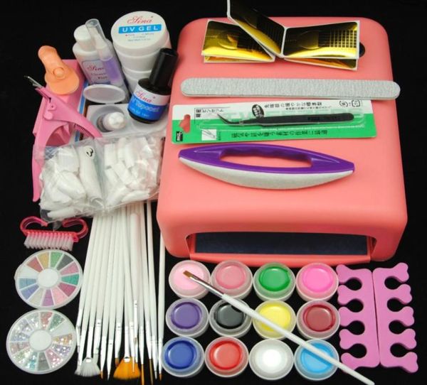 nail manicure set whole 36w pink uv lamp dryer gel cleanser plus buffer block glue oil brush false nails tweezer complete kit5503453 
nail manicure set whole 36w pink uv lamp dryer gel cleanser plus buffer block glue oil brush false nails tweezer complete kit5503453
