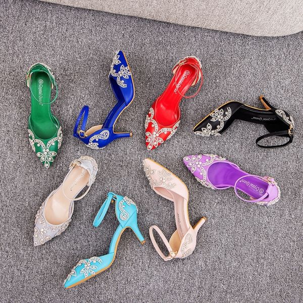 dress shoes crystal queen bride 7cm high heels wedding shoes multicolor pumps christmas day evening party stiletto luxury sandals 230822, Black
dress shoes crystal queen bride 7cm high heels wedding shoes multicolor pumps christmas day evening party stiletto luxury sandals 230822, Black