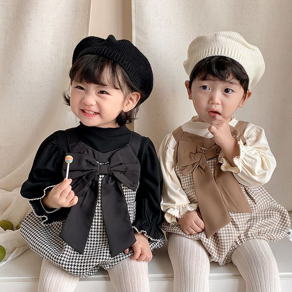 rompers 2023 spring autumn born baby girls 2pcs clothes set houndstooth knotbow strappy romper solid suit infant outfits 230823, Blue
rompers 2023 spring autumn born baby girls 2pcs clothes set houndstooth knotbow strappy romper solid suit infant outfits 230823, Blue