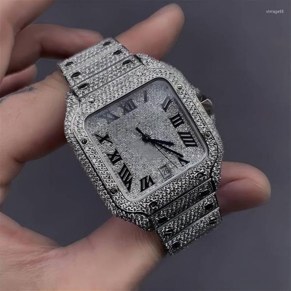 wristwatches luxury moissanite iced out watches hip hop bust down diamond watch stainless steel studded wrist256o, Slivery;brown
wristwatches luxury moissanite iced out watches hip hop bust down diamond watch stainless steel studded wrist256o, Slivery;brown