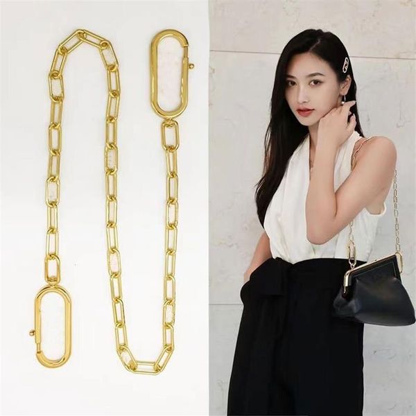 handbag accessories gold-colored metal shoulder strap you chain mesh double clip women underarm bag crossbody chain256n, Black
handbag accessories gold-colored metal shoulder strap you chain mesh double clip women underarm bag crossbody chain256n, Black