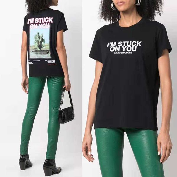 zadig voltaire 23ss designer t shirt women's t-shirts summer new french minority zv women's cactus letter digital printing cotton, White
zadig voltaire 23ss designer t shirt women's t-shirts summer new french minority zv women's cactus letter digital printing cotton, White