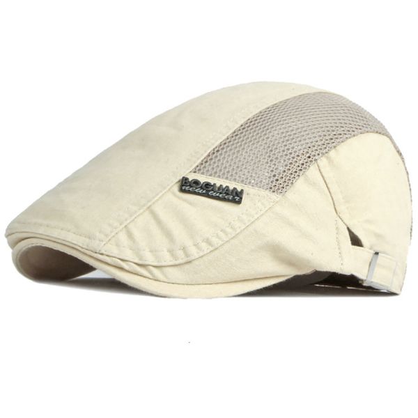 berets ht4029 beret cap spring summer hats for women men breathable cotton mesh ivy sboy flat male female hat 230822, Blue;gray
berets ht4029 beret cap spring summer hats for women men breathable cotton mesh ivy sboy flat male female hat 230822, Blue;gray