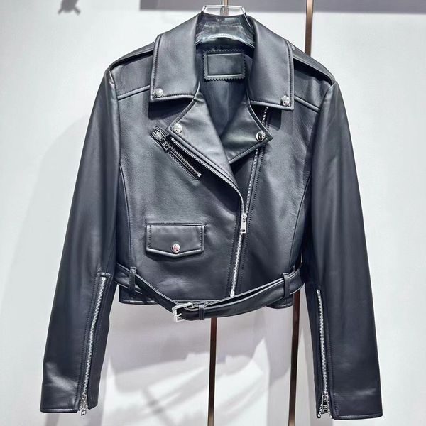 classic women designer short jackets black genuine leather slim fit sheepskin short jacket lapel neck outdoor motorcycle biker coat fashion
classic women designer short jackets black genuine leather slim fit sheepskin short jacket lapel neck outdoor motorcycle biker coat fashion