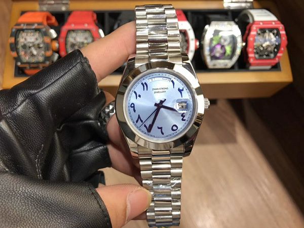 mens watch fashion designer watches 41mm blue dial automatic mechanical movement full stainless steel man wristwatches sapphire glass sports, Slivery;golden
mens watch fashion designer watches 41mm blue dial automatic mechanical movement full stainless steel man wristwatches sapphire glass sports, Slivery;golden