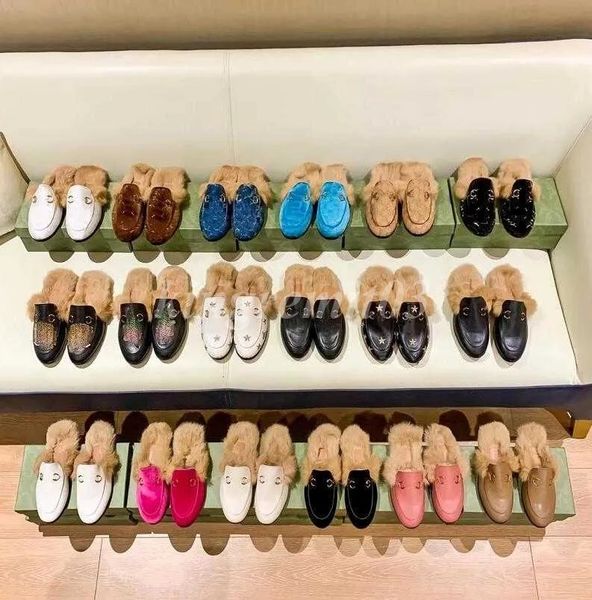 designer slippers women princetown mules winter warm wool slippers classic metal embroidery loafers leather half slipper pattern slides, Black
designer slippers women princetown mules winter warm wool slippers classic metal embroidery loafers leather half slipper pattern slides, Black