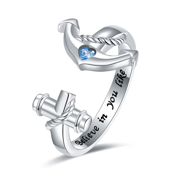 925 sterling silver anchor adjustable ship wheel ring with heart blue cz jewelry christmas birthday gift for women girls friend, Slivery;golden
925 sterling silver anchor adjustable ship wheel ring with heart blue cz jewelry christmas birthday gift for women girls friend, Slivery;golden