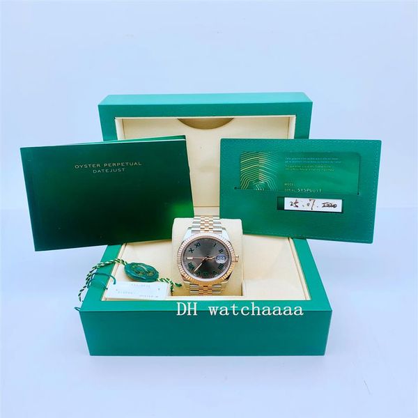 41mm watch steel and everose wimbledon dial-2021 two-tone rose gold stainless steel 126331 box240y, Slivery;brown
41mm watch steel and everose wimbledon dial-2021 two-tone rose gold stainless steel 126331 box240y, Slivery;brown