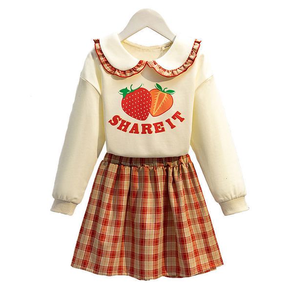 clothing sets autumn winter sailor sweater warm strawberry hoodie jk plaid skirt toddler girls cotton teen child 9 10 11 12 year 230822, White
clothing sets autumn winter sailor sweater warm strawberry hoodie jk plaid skirt toddler girls cotton teen child 9 10 11 12 year 230822, White