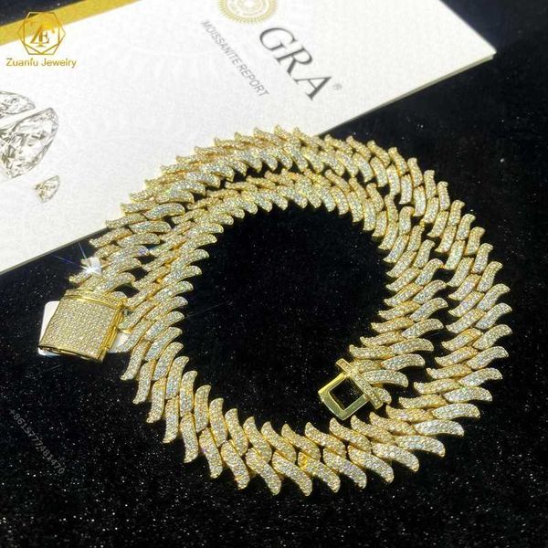 16mm width vvs moissanite diamond hip hop men bling diamond bracelets necklace rapper men, Silver
16mm width vvs moissanite diamond hip hop men bling diamond bracelets necklace rapper men, Silver