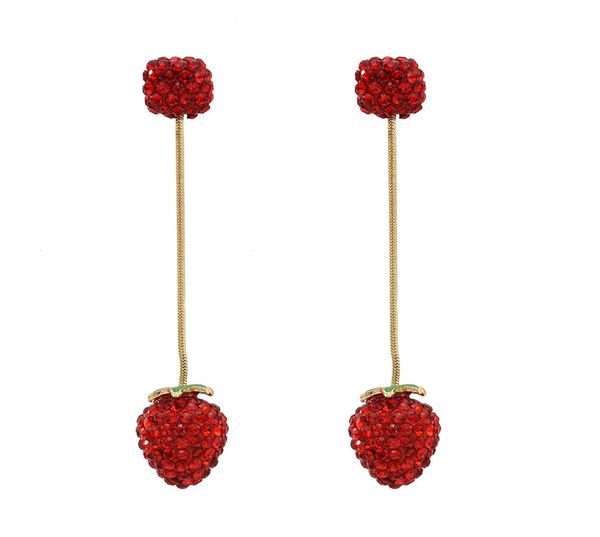new cute fruit strawberry shape earring lovely girl with red full rhinestone dangle earrings for women fine jewelry accessories9423533, Silver
new cute fruit strawberry shape earring lovely girl with red full rhinestone dangle earrings for women fine jewelry accessories9423533, Silver