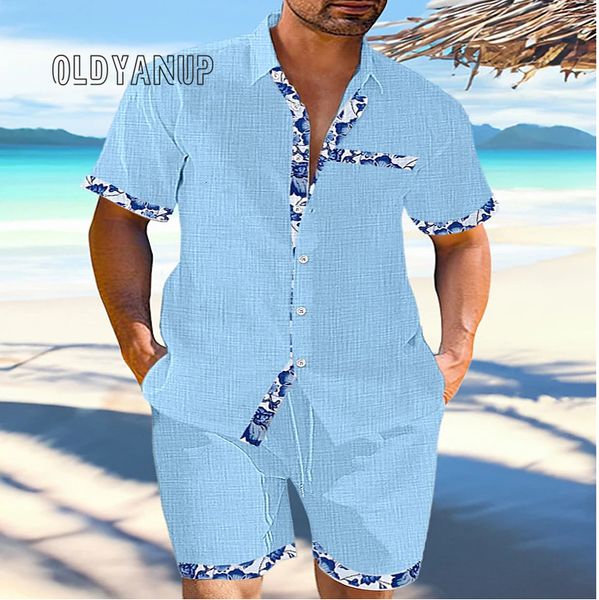 men's tracksuits oldyanup mens cotton linen shirts and shorts two piece set contrast color short sleeve loose beach suits hawaiian outf, Gray
men's tracksuits oldyanup mens cotton linen shirts and shorts two piece set contrast color short sleeve loose beach suits hawaiian outf, Gray