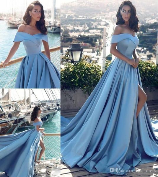 2018 simple arabic light blue prom dresses african off the shoulders formal dress party wear evening gowns front split popular4724114, Black
2018 simple arabic light blue prom dresses african off the shoulders formal dress party wear evening gowns front split popular4724114, Black