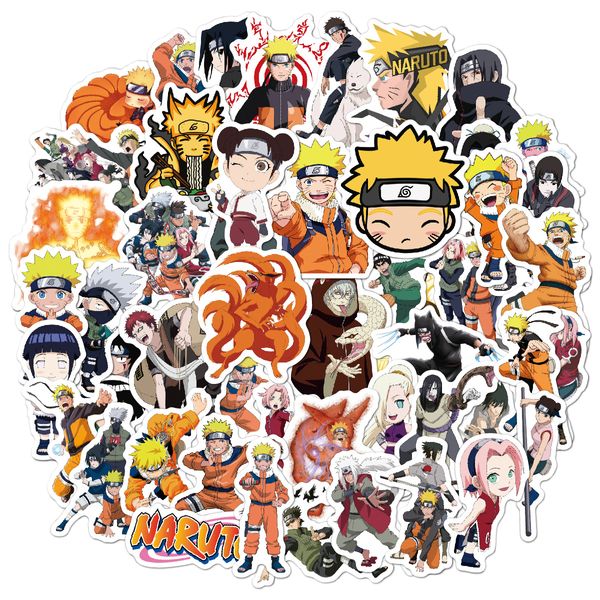 Image of 50 pcs Pack Mixed Anime Car Stickers For Laptop Skateboard Pad Bicycle Motorcycle PS4 Phone Luggage Decal Pvc guitar refrigerator Stickers