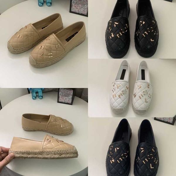 2023 cord platform espadrilles quilted loafer shoes interlocking c slides gold letter buckle flats women sandal raffia straw bottom fisherma, Black
2023 cord platform espadrilles quilted loafer shoes interlocking c slides gold letter buckle flats women sandal raffia straw bottom fisherma, Black