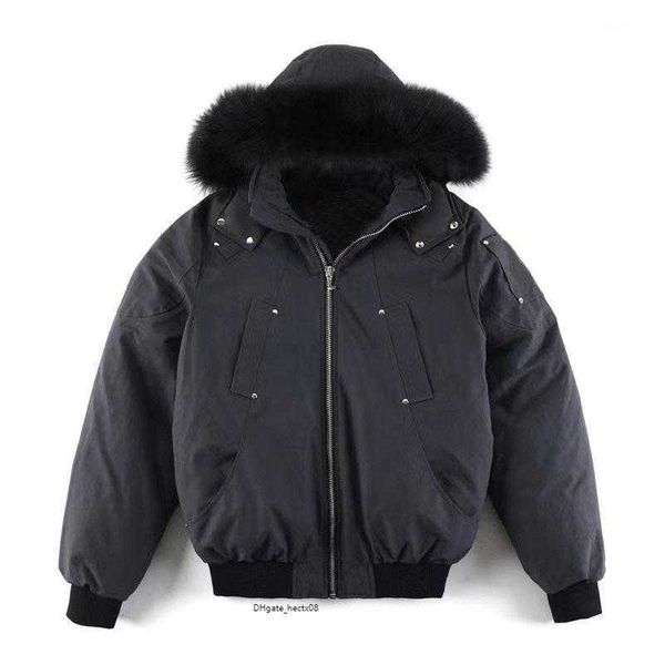 mooses knuckles jacket men's real fur winter mens ballistic bomber parka warm outwear coat windproof short mooseknuckle ss1, Black 
mooses knuckles jacket men's real fur winter mens ballistic bomber parka warm outwear coat windproof short mooseknuckle ss1, Black