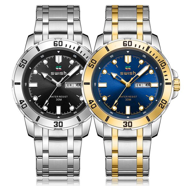 wristwatches luxury men watch stainless steel wristwatch quartz clock weekday date calendar relogio masculino waterproof male 230822, Slivery;brown
wristwatches luxury men watch stainless steel wristwatch quartz clock weekday date calendar relogio masculino waterproof male 230822, Slivery;brown