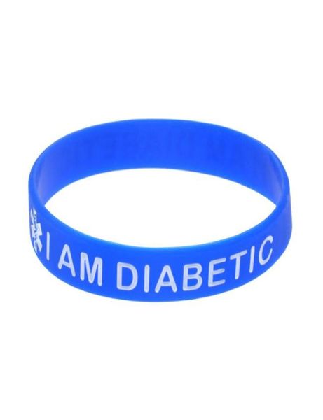100pcs i am diabetic silicone bracelet ink filled logo carry this message as a reminder in daily life6858884, Black
100pcs i am diabetic silicone bracelet ink filled logo carry this message as a reminder in daily life6858884, Black