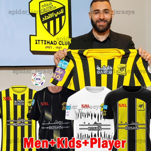 23 24 benzema al ittihad fc club soccer jerseys 2023 2024 kante fans player version football shirts hamdallah romarinho camara costa coronad, Black;yellow
23 24 benzema al ittihad fc club soccer jerseys 2023 2024 kante fans player version football shirts hamdallah romarinho camara costa coronad, Black;yellow