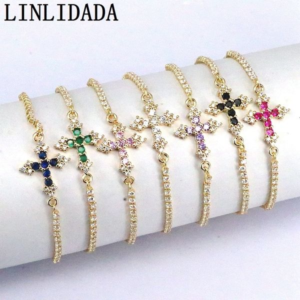 charm bracelets 10pcs gold plated crystal tennis chain cross for women multicolor cz protection jewelry 230822, Golden;silver
charm bracelets 10pcs gold plated crystal tennis chain cross for women multicolor cz protection jewelry 230822, Golden;silver