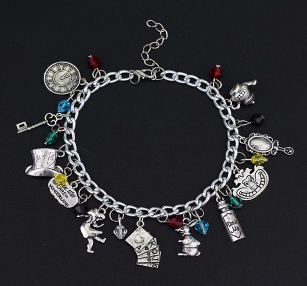 alice in wonderland inspired charm bracelet gril mirror clock teapot playing card hat key with gift box8429866, Golden;silver
alice in wonderland inspired charm bracelet gril mirror clock teapot playing card hat key with gift box8429866, Golden;silver