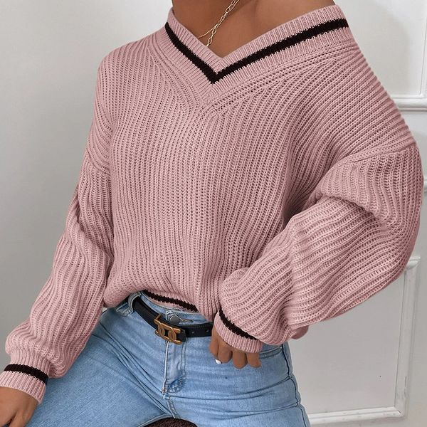 womens sweaters harajuku vintage solid rib knitting sweater autumn elegant vneck warm women pullover winter long sleeve loose jumper mujer, White;black
womens sweaters harajuku vintage solid rib knitting sweater autumn elegant vneck warm women pullover winter long sleeve loose jumper mujer, White;black