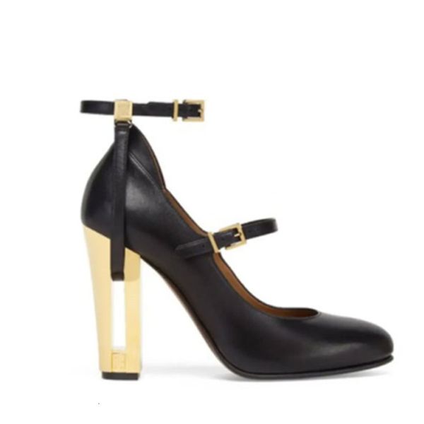 dress shoes springsummer women's super high heel mary jane fashion round toe buckle thick large sandals 230823, Black 
dress shoes springsummer women's super high heel mary jane fashion round toe buckle thick large sandals 230823, Black
