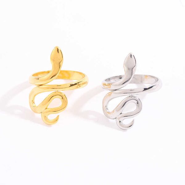 ins design sense titanium steel ring female personality small snake shaped open ring stainless steel food ring handpiece, Silver
ins design sense titanium steel ring female personality small snake shaped open ring stainless steel food ring handpiece, Silver