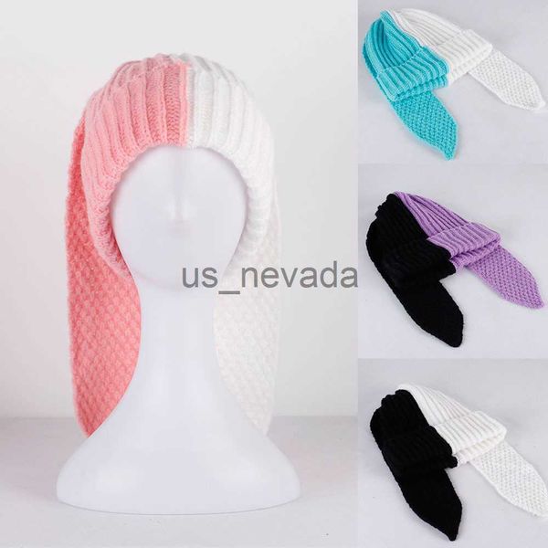 beanie/skull caps new niche personalized knitted wool hat for warmth in autumn and winter korean color matching long rabbit ear knitted hat, Blue;gray
beanie/skull caps new niche personalized knitted wool hat for warmth in autumn and winter korean color matching long rabbit ear knitted hat, Blue;gray