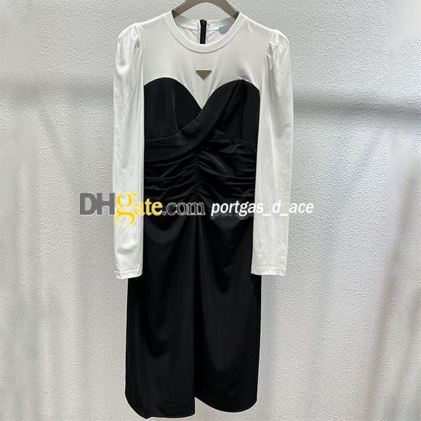 contrast women dress long sleeve round neck dresses casual fake two piece back slit skirt dress260s, Black
contrast women dress long sleeve round neck dresses casual fake two piece back slit skirt dress260s, Black
