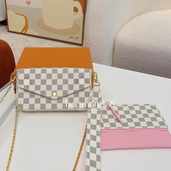 luxurys designer bag 3pcs set womens shoulder bags handbag crossbody leather embossed flower card holder chain flap pouch 3pcs set checked t
luxurys designer bag 3pcs set womens shoulder bags handbag crossbody leather embossed flower card holder chain flap pouch 3pcs set checked t