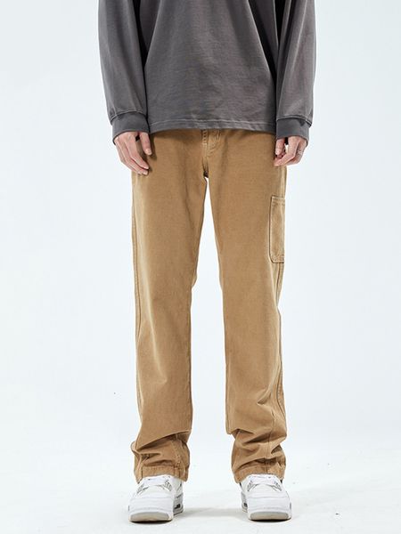 men s jeans yihanke retro worker trousers khaki color work pants high street vibe loose straight baggy 230823, Blue
men s jeans yihanke retro worker trousers khaki color work pants high street vibe loose straight baggy 230823, Blue