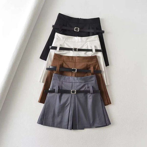 american college style niche skirt design high waist pleated belt womens summer all matching slim looking short, Black
american college style niche skirt design high waist pleated belt womens summer all matching slim looking short, Black