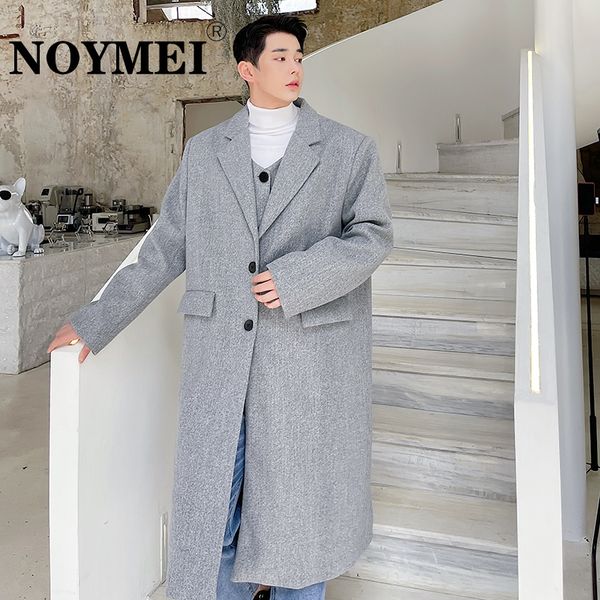 men's jackets noymei windbreaker fashion korean style grey long length trendy laepl trench winter solid color allmatch male coat wa2491, Black;brown
men's jackets noymei windbreaker fashion korean style grey long length trendy laepl trench winter solid color allmatch male coat wa2491, Black;brown