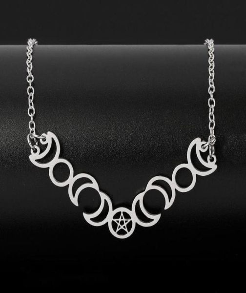 stainless steel pentagram chain necklace pentagram sun moon pendant necklaces witchcraft statement jewelry gargantilla for women1415150, Silver
stainless steel pentagram chain necklace pentagram sun moon pendant necklaces witchcraft statement jewelry gargantilla for women1415150, Silver