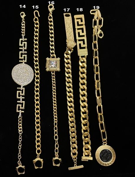 hip hop rock designer jewelry micro inlays thick chain bangle v pendant banshee head 18k gold plated enamel bracelets birthday festive engag, Golden;silver
hip hop rock designer jewelry micro inlays thick chain bangle v pendant banshee head 18k gold plated enamel bracelets birthday festive engag, Golden;silver