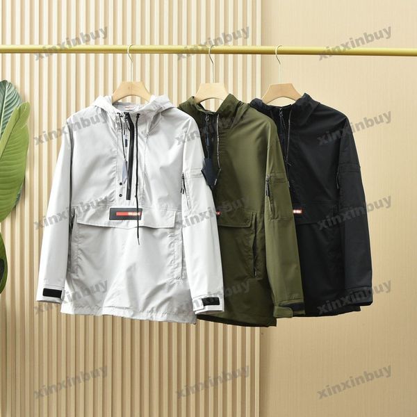 xinxinbuy men designer coat jacket metal triangle label big pocket long sleeve women gray black green khaki m-4xl, Black;brown
xinxinbuy men designer coat jacket metal triangle label big pocket long sleeve women gray black green khaki m-4xl, Black;brown
