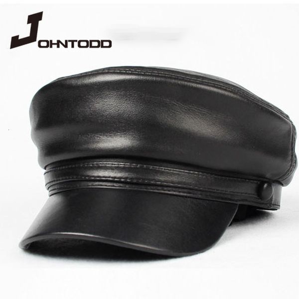 berets cool pu leather military hat autumn sailor for women men cap black female travel student captain army flat 230822, Blue;gray
berets cool pu leather military hat autumn sailor for women men cap black female travel student captain army flat 230822, Blue;gray