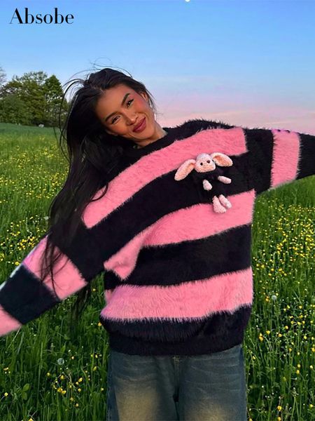 womens sweaters absobe contrast striped loose fleece sweater women crew neck long sleeve oversize thick pullover autumn streetwear 230822, White;black
womens sweaters absobe contrast striped loose fleece sweater women crew neck long sleeve oversize thick pullover autumn streetwear 230822, White;black