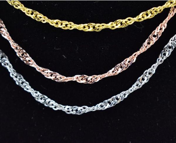 fashion woman gold silvery rose gold necklaces 2mm 40cm 45cm water wave chain necklaces fit pendants multicolor choice2613663, Silver
fashion woman gold silvery rose gold necklaces 2mm 40cm 45cm water wave chain necklaces fit pendants multicolor choice2613663, Silver