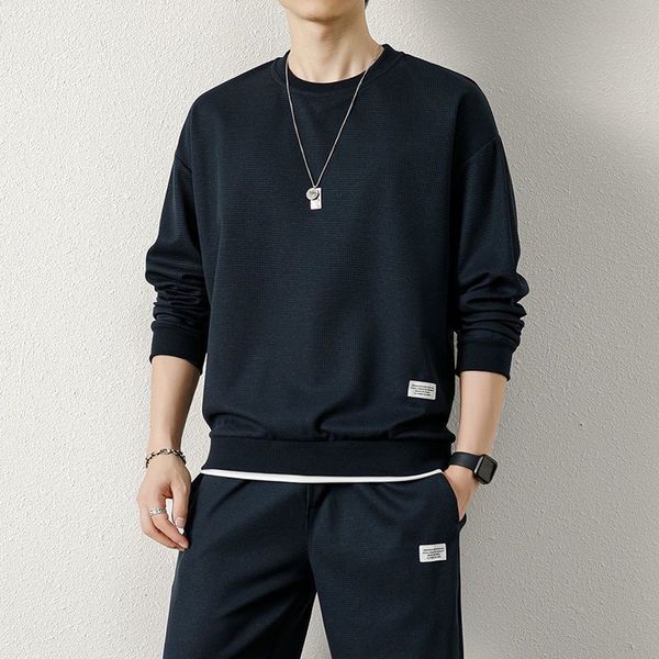 men's tracksuits autumn waffle suit oneck long sleeve sweatshirt sweatpants sets 2023 casual tracksuit fashion sports two piece set 230, Gray
men's tracksuits autumn waffle suit oneck long sleeve sweatshirt sweatpants sets 2023 casual tracksuit fashion sports two piece set 230, Gray