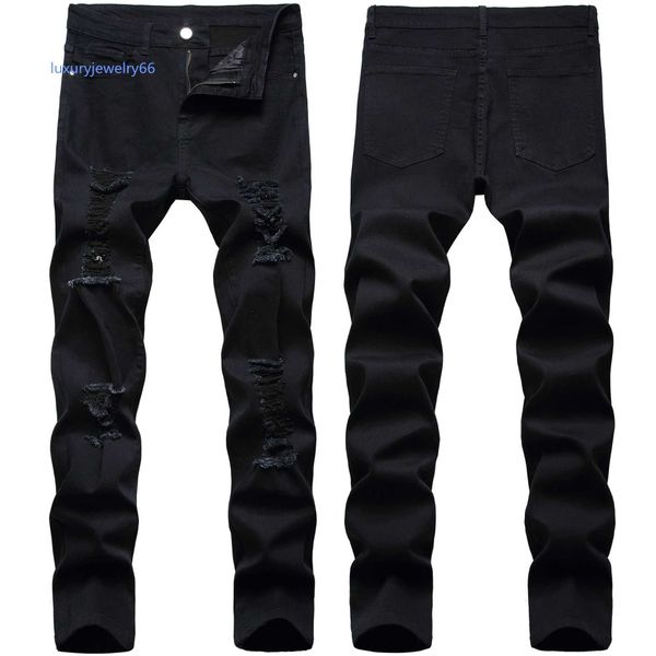 mens jeans retro black pants stretch hole ripped slim fit fashion casual denim trousers, Blue
mens jeans retro black pants stretch hole ripped slim fit fashion casual denim trousers, Blue