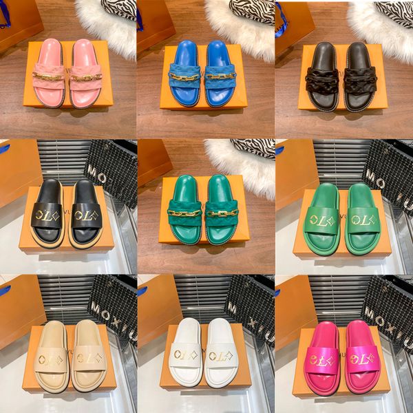 fashion sandals designer womens sandals mens slippers genuine leather thick sole chain outwear flat bottom casual shoes 35-45, Black
fashion sandals designer womens sandals mens slippers genuine leather thick sole chain outwear flat bottom casual shoes 35-45, Black