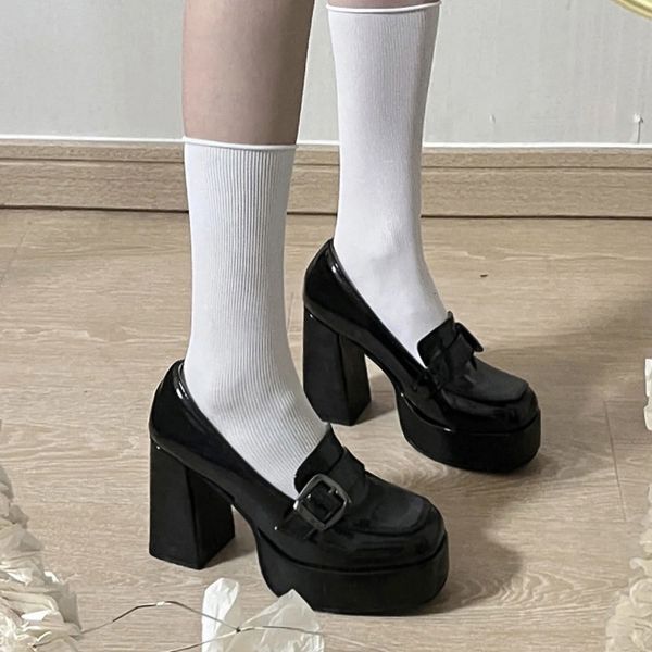 dress shoes y platform women pumps fashion shallow slip on ladies square high office zapatos mujer 230823, Black
dress shoes y platform women pumps fashion shallow slip on ladies square high office zapatos mujer 230823, Black
